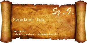 Szentner Ida névjegykártya